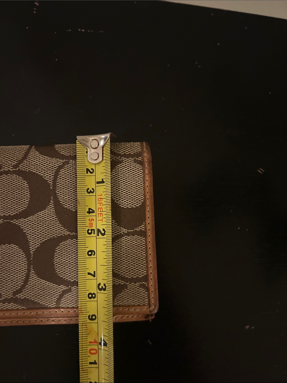 Vintage Coach brown Signature Canvas Continental checkbook cover with Tan inner - Picture 8 of 8